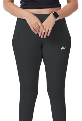 Image of Nexsus Appparels Stretchable Gym Pants for Workout : The Ultimate Yoga Pants | Gym Wear for Woman | Gym Tights for Women with Side Pockets | Available in Plus Size's