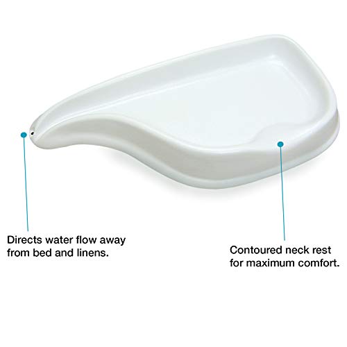 Duro-Med DMI Portable Shampoo Bowl for Bedside and In Bed Hair Washing, Hair Cuts and Hair Coloring for the Elderly, Disabled, Bedridden and Handicapped, White - Thumbnail 3