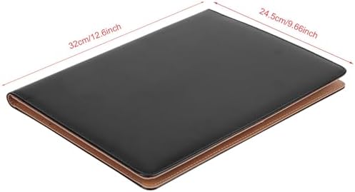 Leatikall Deri Dosya Organizatör, Çok Fonksiyonlu A4 PU İş Sözleşmesi Belgesi Konferans Klasörü Organizatör Kılıfı, İş Ofisi için Kart Yuvaları ile - Görsel 2