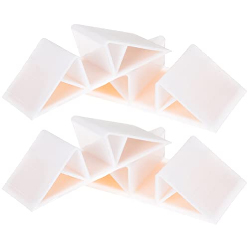 YARNOW 4 Piezas Bases para Valla de Jardín y Patio para Mascotas Soportes Estables de Plástico Triangular Resistentes Clima para Refuerzo de Cercas Exterior