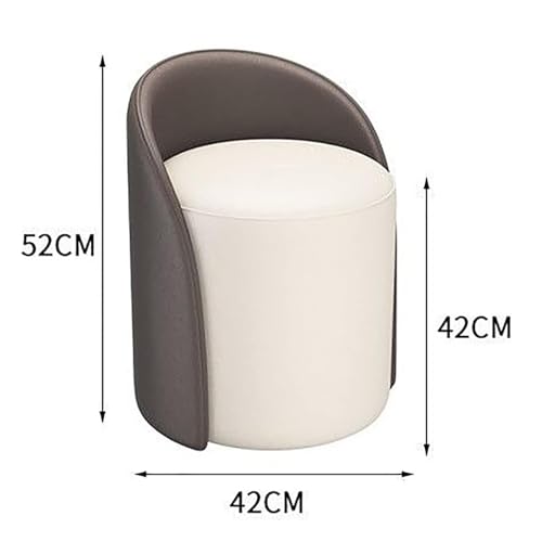 Taburete giratorio con reposapiés para sala de maquillaje y tocador de dormitorio 4