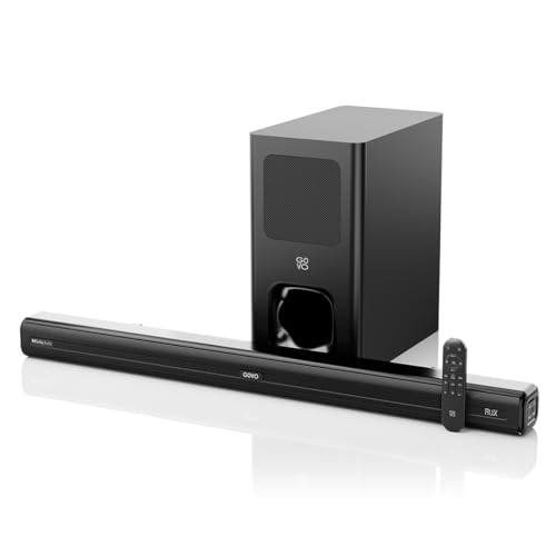 Image of GOVO GoSurround 800 Dolby Digital | 180W Sound bar, 2.1 Channel Home Theatre, Mega subwoofer, HDMI, Opt, AUX, USB & Bluetooth, 3 Equalizer Modes, Stylish Remote & LED Display (Black)