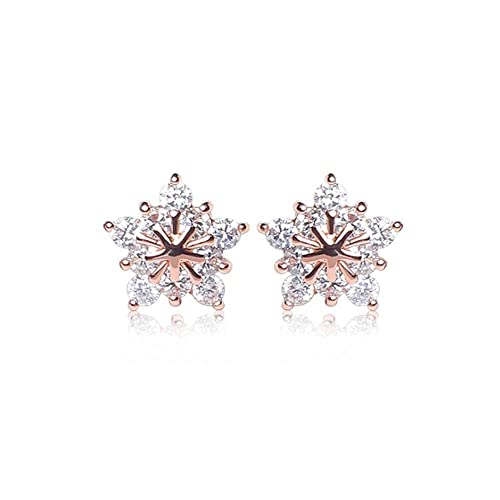 Sweets Bling Snowflake Stud Earrings Big Flower Zircon Earring Women's Accessories Jewelry Gift To Girlfriend Fashion Professionals #TOP4