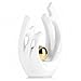 XMGZQ White and Gold Ceramic Abstract Statues and Sculptures, Modern Decor for Living Room, Dining Table, Coffee Table, Shelf, Entrance, Desktop