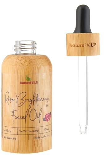 Natural V.I.P. Rose Rejuvenating &Brightening Facial Oil made with Aloe Vera Oil, Rose Hip and Helichrysum