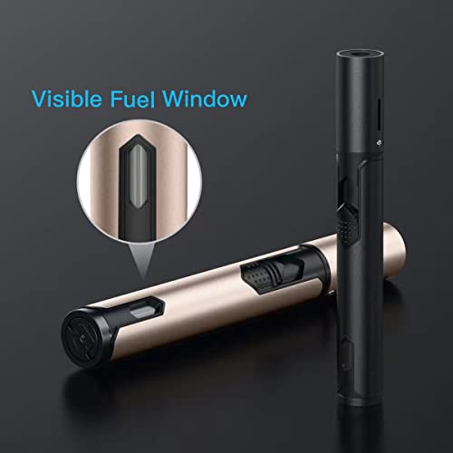 2 Pack, Butane Lighters, Multipurpose Windproof Refillable Gas Torch Lighter, Jet Flame Mini Torch Lighter For Candles, Grills, Fireplaces, Camping. (Butane Not Included) #TOP4