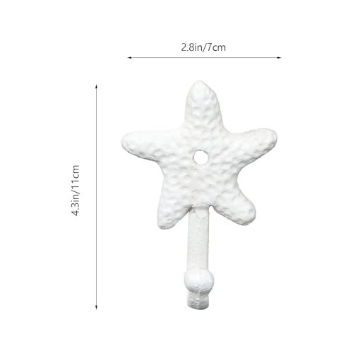 Ganchos de hierro forjado blanco vintage con formas de mar 3