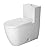 Duravit, 2173010001, ME by Starck 0.92/1.32 GPF Dual Flush One Piece Elongated Chair Height Toilet with Top Flush Button - Less Seat, White
