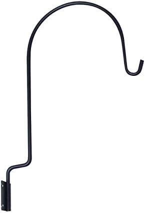 Panacea Deck Hanger Hooks Black – 4 Pack Metal Wall and Deck Hooks for Hanging Bird Feeders Plants Wind Chimes Lanterns, 8.75 Inch Hook Extension, Mount to Fence Wall or Deck Rail