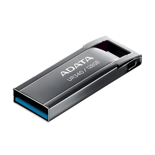 ADATA, UR340   Unidad Flash USB 3.2 Gen1 de Metal, a Prueba de Salpicaduras, a Prueba de Golpes, a Prueba de Polvo, 128 GB, Color Negro