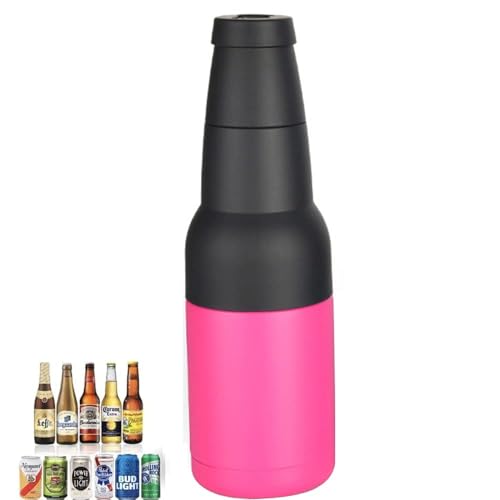 DEAUVIOR 3 in 1 Beer Bottle and Can Cooler, Rose Red