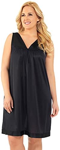 Exquisite Form womens 30807 Nightgown, Midnight Black, 3X US