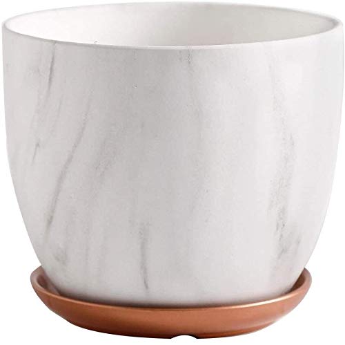 Centres de table haut de gamme en céramique blanche effet marbre