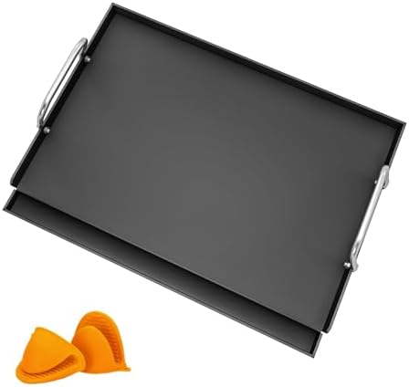 17" x 13" Cast Iron Griddle for Gas Grill, Universal Flat Top wit...