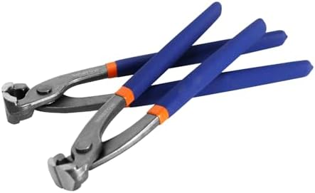 WADFOW WPS8302 - Extractor de uñas, alicates de corte de extremo, herramienta de alicates de carpintero, pinzas para tirar de clavos o cortar cables, juego de 2 alicates de 9 y 10 pulgadas, color azul
