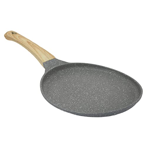 Frying Pan Flat Bottom, Nonstick Flat Crepe Pan Pancake Flat Skillet Grill Pan for Camping Indoor Outdoor Cooking (28cm)