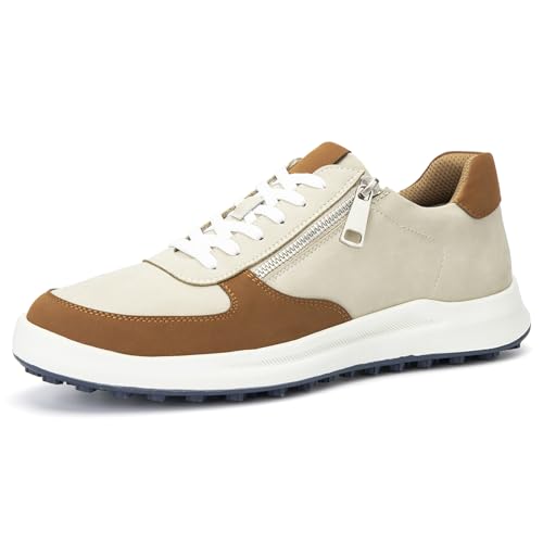 Image of JITAI Men's Fashion Sneakers Shoes Lightweight Fashion Shoes with Wingtip Brogue & Lace-up Design Casual Business Shoes