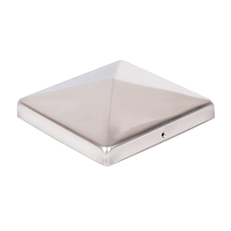 10 x Chapeau de Poteau 151x151 mm Pyramide en Acier Inoxydable – Capuchon de Protection pour Poteaux Bois 150x150 mm – Couvercle de Clôture, Inox Antirouille