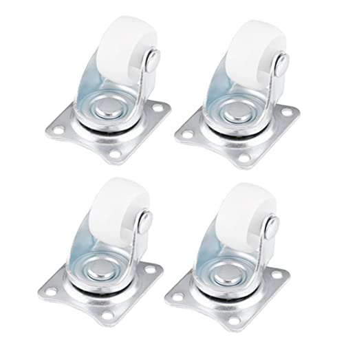 4pcs Caster Wheels, No Noise Polypropylene Caster Wheels, Swivel Plate Castors for Furniture Trolley Chair