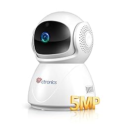 Ctronics 5MP Camara Vigilancia WiFi Interior, 2.4/...: 【Resolución de 5MP y IR visión nocturna】La camara WiFi interior de Ctronics tiene una resolución de 5 megapíxeles (2880X1620P) para ofrecer imágenes en directo más detalladas y nítidas. Con 6 luces infrarrojas, la 5MP ip camara interior captura cada ...