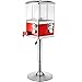 VEVOR Vending Machine with Stand,Rotatable Four Compartments Square Candy Machine, PC & Iron Large Gumball Bank Adjustable Dispenser Wheels for 1
