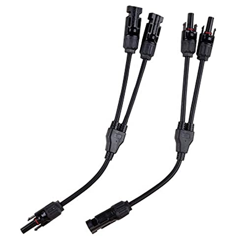 FLTXNY POWER Solar Cable Y Splitter Solar Panel Cable Male Female M/F/F & F/M/M Y Branch Connector Photovoltaic Connector 1 Pair Cover