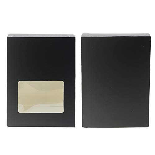 10pcs Colored Cardboard Gift Boxes with Lids for Gifts. Birthday, Wedding, Baby Showers (Black, 3.5" x 4.7")