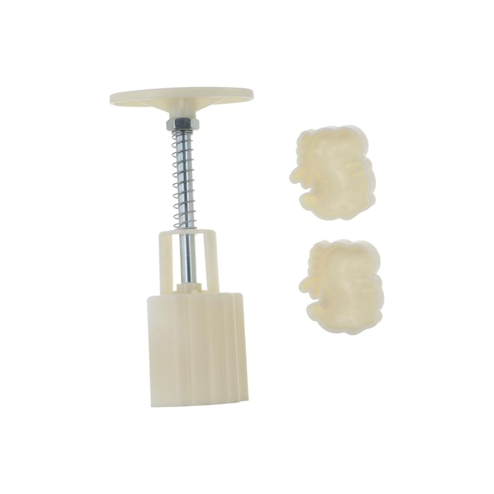 Vctitil Dinosaur Shaped Mooncake Moulds, Cartoon Cute Hand Pressed Plastic Mooncake Stamps For Kids Cookies Mung Bean Cake