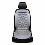 Winter Sitzmatte Auto, Autositz Auflage mit Voller Rückenlehne Autositzbezüge, Universelles Auto Sitz Auflage, Sitzauflagen, Sitzbedeckung, Autositzauflag, für Autos, LKW, SUV (Grau)