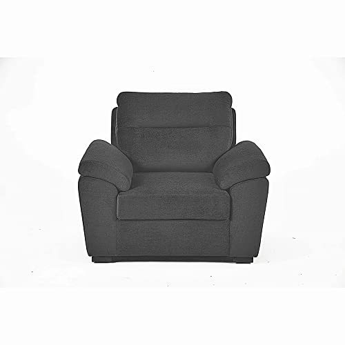 Image of Wakefit Sofa Set | 3 Year Warranty | Sofa 1 Seater, 1 Seater Sofa for Living Room, Wooden Sofa Set, Sofa Set Single Seater - Lounger(Malphino : Smoke Grey)
