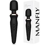 MANFLY Portable Electric Massager, Cordless Handheld Rechargeable Body Massage Tool (Black)