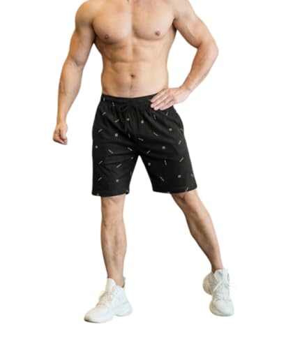 Image of FEEL TRACK Men Cotton Printed Shorts