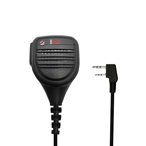 BTECH QHM22D Dual Push-to-Talk (PTT) Speaker Mic, Platinum Series IP54 Rainproof Shoulder Mic