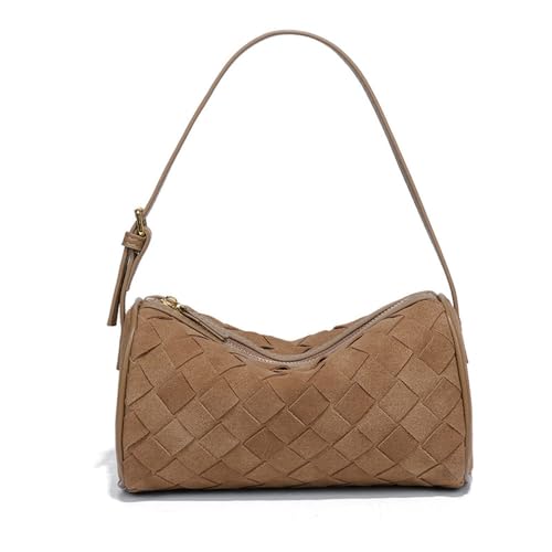 lazy casual versatile niche frosted leather woven hand-held pillow bag woven bag