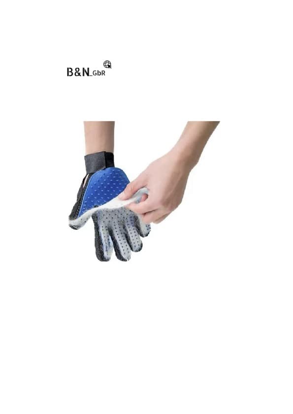B&N_GbR Massage-Bürstenhandschuh für Katzen & Hunde I Handschuhbürste gegen Katzenhaare und Hundehaare I Hundehandschuh Bürste/Katzen Handschuh/Hunde Handschuh/Fellpflegehandschuh Katze