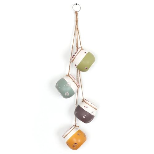 Belari 4 Pot Dangling Planter Set - Hanging Pots for