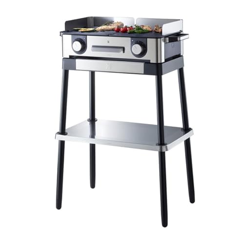 WMF Standfuß, Grill Tisch, Zubehör für alle Grills der WMF Master Grill, Tischgrill Standfuß, 72 cm hoch, cromargan matt/silber