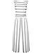 FANCYINN Women’s Striped Jumpsuits Sleeveless Wide Leg Pants Backless Romper Loose Playsuit with Pockets Grey M