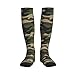 AIMASTZ Green Brown Camo Compression Socks Women Men, Calf Knee High Socks For Athletic Running Cycling Nurse