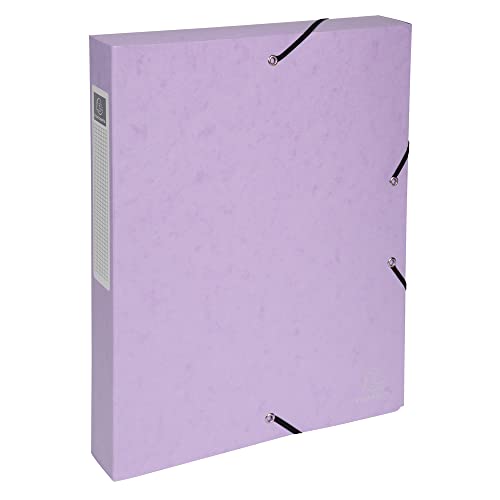 Exacompta - Réf. 59550E - 1 boite de classement avec élastiques Aquarel - dos 2,5 cm - en carte lustrée 600 g/m2 - dimensions 25 x 33 cm - pour documents A4...