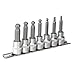 Sealey AK621 7 Piece 3/8-inch Sq Drive Hex Ball-End Socket Bit Set - Metric, Silver