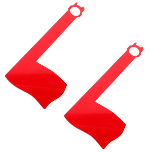 SHINEOFI 2Pcs Acrylic Mailbox Flags Red Email Flag Accessories Rotating Mailbox Signal Replacement Easy Outdoor Installation and Visibility