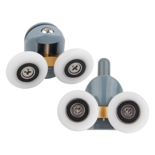 Rodillos para puerta de ducha de vidrio gris de 23mm juego de 2 piezas de nylon Sharplace