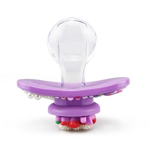 Image of Adult Sized Pacifier Purple Red Icecream Pattern Pacifier for Adults