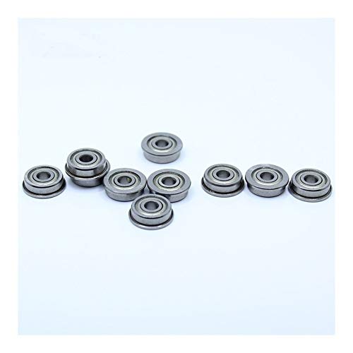 SUOFEILAIMU 10Pcs Flange Bearing F604ZZ Deep Groove Ball Bearing ABEC-1 Flanged Ball Bearings Size 4x12x4mm Chrome Steel Ball Bearings