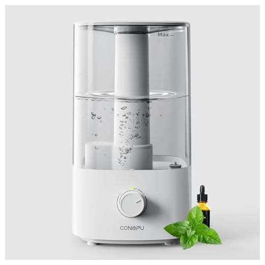 CONOPU 4L Humidificador, Gran Capacidad Silencioso Humidificador Bebes, 300ml/h Humidificador De Aire para Bebés y Plantas, Blanco