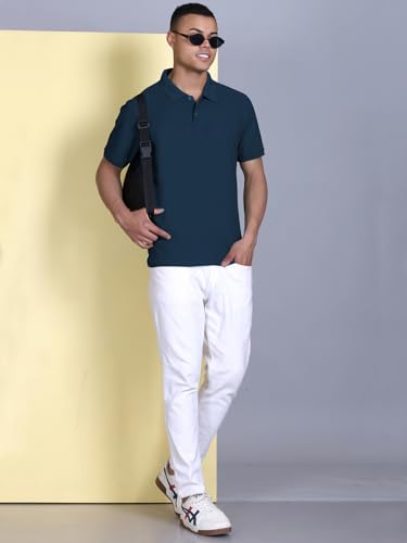 Image of FYLTR Men's Solid Polo | Regular Fit | Casual Polo Shirts for Men