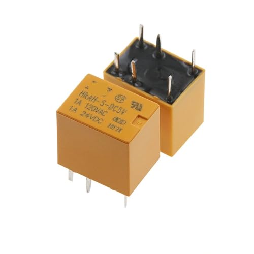 Relais de signal HRAH-S-DC5V miniature 6 broches 1A pour circuit imprimé PCB lot de 5 pièces