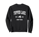 8.5 oz, Klassisch geschnitten Tupper Lake New York NY Sportdesign im Vintage-Stil Sweatshirt