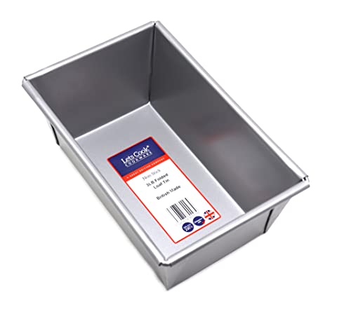 Lets Cook Cookware - 3LB Traditional Farmhouse Loaf Tin, Box Style, Non Stick, British Made